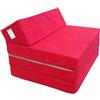 Natalia Spzoo Materasso pieghevole per ospiti 200 x 70 x 10 cm in diversi colori Microfibra (Rosso)