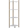 Vicco Libreria Bivio, Bianco/pino, 29 x 102.5 cm con 4 vani portaoggetti, adatto per essere riposto in modo salvaspazio negli angoli della stanza