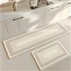 Hixingo Tappeto Cucina in Diatomite, Passatoia Cucina Antiscivolo Lavabile Tappeti da Cucina, Tappeto da Cucina Design Moderno Tappeto da Bagno Tappetino per Doccia (Grigio Chiaro,45x150cm)