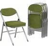 Chleby 6 Sedia Pieghevole Sedia Visitatore Sedia Pieghevole Imbottita in Tessuto Sedia da pranzo pieghevole Sedie pieghevoli sono adatte per cucina, interno, esterno, sala conferenze verde