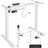 tectake® Telaio per Scrivania Regolabile in Altezza, 85-129 x 65 x 71-121 cm, portata max 70 kg, motore elettrico potente 40W, funzione memoria, in acciaio, Tavolo Ufficio, Scrivania Gaming - Bianco