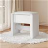HEXCELEN Sgabello Toeletta Trucco, Bianco, 30 x 40 x 44 cm