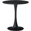 HJhomeheart Tavolo Rotondo Moderno da Cucina e Sala da Pranzo, Nero, 80 Diametro * 75 (H) CM