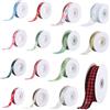 Cabilock 15 Rolls Christmas Ribbon Wrapping Ribbons Decorative DIY Ribbons Polyester Packing Ribbons