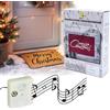 Spetebo Tappetini con sensore musicale di Natale con 2 canzoni - 33 x 24 cm - Sensore di pedana musicale per ogni tappetino - Campanello di Natale - Tappetino campanello con canti natalizi