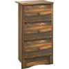 HOMCOM Comodino con 3 Cassetti in stile Rustico, 40x30x74 cm, Marrone