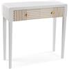 VERSA Consolle Eclipsia Stile Provenzale, Misure (H x L x L) 80,0 x 31 x 80 cm, Bianco