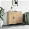 IBUQDDV Mobile da Cucina Credenza soggiorno Madia da Salotto Armadietti Credenza Rovere Sonoma 90x34x80 cm in Legno Multistrato per Cucina e Soggiorno