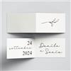 PRINTSERVIS 110 Bigliettini Bomboniera (Foro a scelta) - Personalizzali Ora con Frasi- Tag Confetti per Eventi Speciali Matrimonio,Battesimo, Laurea, Nascita,Comunione, Cresima, Compleanno (Modello 4, 60x20mm)