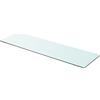 WEMYUFURN Mensola in vetro trasparente, 90 cm x 25 cm, per soggiorno, camera da letto e ufficio