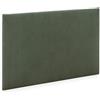 HOMN LIVING Testiera Bari Rivestita in Tessuto Verde 90x60 cm, comprensiva di ferramenta e Viti