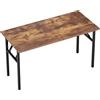 SogesHome Tavolo Pieghevole Scrivania da Computer 80 cm 100 cm 120 cm per Uso Domestico e Ufficio, Tavolo da Scrittura e Conferenza (Nero Retrò, 120 cm x 60 cm)