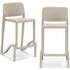 REDÒKASA Sgabello in polipropilene GIANO altezza seduta 65cm, impilabile, idrorepellente, resistente ai raggi UV, design moderno e innovativo, ideale per la cucina, la veranda o giardino (2, Corda)