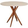 RAGABA JUBI Tavolo da pranzo rotondo 80 cm rovere beige