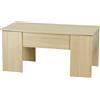 Totò Piccinni Tavolino da salotto COFFEE in legno piano elevabile dal design moderno (Olmo Perla)