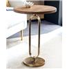 Generisch Tavolo barocco tavolino da caffè in stile barocco, rotondo, in ottone, legno di mango, anticato, stile barocco, altezza 60 cm
