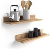 Mobili Fiver, Coppia Mensole Rachele, 60 cm, Rovere Rustico, Nobilitato, Mensole da muro Camera, Corridoio, Cucina, Ingresso, Soggiorno, Ufficio, Made in Italy