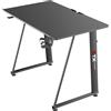 ZStyle Tavolo scrivania da Gaming Desk Postazione Computer Carbonio porta Cuffie Portabicchiere Laptop da Gioco Gestione Cavi Ergonomica Gamer (S)