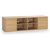 HOMN LIVING Mobile TV Tori con 2 Ante e 4 vani, Colore Rovere, 160 cm (Larghezza) 40 cm (profondità) 46 cm (Altezza)