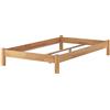 Erst-Holz Solido telaio letto futon 120x200 in Faggio massello senza doghe e materasso 60.84-12oR