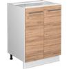 Vicco Mobiletto base cucina Fame-Line, Rovere dorato, 60 cm senza piano di lavoro, per la combinazione con altri moduli della serie Fame-Line