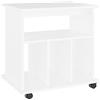vidaXL Mobiletto con Rotelle Bianco 60x45x60 cm in Truciolato