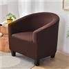 Hearda Copripoltrona 1 Posto, Elegante Colore Unito Copripoltrona, Elastico Copri Poltrona con Braccioli, Antiscivolo Cocktail Copri Poltrona, per Bar Soggiorno Camera da Letto (caffè)