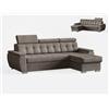 Robin Inspire Divano Angolare Convertibile Divano Letto Universale Sinistra O Destra A Forma Di L Con Spazio Di Archiviazione In Tessuto Easy Clean 240 x 165 x 87 cm Marrone Tosaro