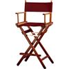 ZStyle Sedia Regista Sgabello Pieghevole Leggera Portatile Director Make Up Hotel Ristorante Casa Veranda Bar Trucco Legno Di Faggio Tessuto Alta Truccatrice Richiudibile (Fusto mogano - Tela bordeaux)
