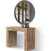 PAZZO DESIGN Tavolo Consolle Allungabile Carine, Rovere Rustico, Fino a 12 Posti, Salvaspazio, Made in Italy, da 45 a 300 cm - Id_1881