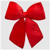 EDG - Enzo de Gasperi Fiocco Natalizio Rosso Effetto Velluto, Decorazione per Albero di Natale 60xH64 cm