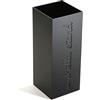 Versa Budapest Portaombrelli per Ingresso, Camera o Ingresso, Portaombrelli Moderno, Misure (A x L x l) 48,5 x 22 x 22 cm, Legno MDF, Color Nero