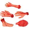 GANAZONO 5Pcs Decorazione di Halloween del Corpo Mozzata Parti del Corpo Sanguinante Morto Halloween Oggetti di Scena Difficili Parti Umane Prop Trucco