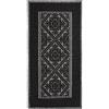 ABC Tappeto arredo-bagno fatto a mano in cotone ALGHERO black 115x55