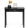 LIFEZEAL Tavolo Consolle, Console, Mobile Ingresso, Tavolo d'Ingresso, con 1 Cassetto, Gambe in Legno Massello, Salvaspazio, Moderno, per Soggiorno, Entrata, Corridoio, 71x30x71 cm (nero)