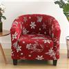 Hearda Natale Copripoltrona 1 Posto, Babbo Natale Universale Copripoltrona, Elastico Copri Poltrona con Braccioli, Antiscivolo Cocktail Copri Poltrona, per Bar Soggiorno Camera da Letto (Rosso 7)