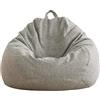 AD.CON Pouf con imbottitura ECO, Puff, Poltrona Relax, Cuscino da Seduta, Cuscino da Pavimento, Bean Bag 80x90x50 185L Grigio Chiaro