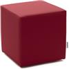 Avalon - Pouf Poggiapiedi Rigido CUBO Mamba Ignifugo Classe 1IM in Ecopelle Nautica, Puff Poggiapiedi, Seduta da Interno ed Esterno, Professionale Comodo Impermeabile, Made in IT(35cm-Bordeaux)