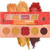 Profusion Cosmetics Tonalità fiorenti - Paglietta per ombretti a 5 tonalità con papavero, arancione