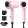 slopehill Phon Ionico, Slopehill Asciugacapelli Professionali con Motore AC 1800w per Asciugatura Rapida, Pulsante Caldo/Freddo, 1 Diffusore 2 Concentratori, 3 Impostazioni Di Temperatura （Rosa）