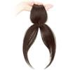 Gcroet Clip in frangia Topper per capelli con riga laterale per veri capelli umani Pezzi di copertura a 360° Frangia sottile Clip in estensioni per le donne Abbigliamento quotidiano Marrone scuro Marron.