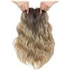 QRSTUVXZY Topper for capelli corti e ondulati da donna, parrucchino dall'aspetto naturale da 12 pollici, parrucca volumizzante for una copertura ottimale(Ombre Ash Blonde)
