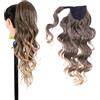 Ser Mulher Brianna Extension Coda Di Cavallo con Laccio, Capelli Ondulati 70 e 50cm. Facile e Veloce da Applicare. (T2-27-613 Biondo Degradee, 70cm)