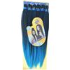 Ser Mulher Capelli SUPER JUMBO PREMIUM Braid per Treccine Africane PESO: 522g, LUNGHE: 65cm Pre-Stretched - Hair Braiding Extension, Anellini per Styling COMPRESI, (Blu Degradee, 65 cm)
