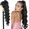 Ser Mulher Coda Di Cavallo Extension con Pinza ROSE Capelli Ondulati 70 cm Natural Look (1b Black)