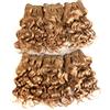 Aiokrtse Capelli vergini brasiliani 100% capelli umani fasci brasiliani capelli ricci 6 pacchi 8 pollici con 1 piccola chiusura Colore biondo 210 grammi