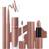 Generic Set cosmetico Labbra Velluto - Tre Matite Pigmentazione, Trucco Labbra Brillante Naturale | Prodotto Bellezza Labbro Lunga Tenuta, Cosmetici Satinati Pratici, Accessorio Trucco Compatto