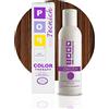 Pop Italy Color Therapy Tinta per Capelli Permanente Professionale in Crema - Copertura 100% Capelli Bianchi - Dermatologicamente Testata - 100 ml - Colore (7/4 Biondo Rame + Ossigeno 30 vol. 150 ml)