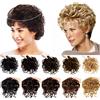 EREE HAIR, Topper corto per capelli umani ricci, 11,9 x 12,7 cm, corona per capelli umani, capelli ondulati da donna Toupee capelli umani (15,2 cm biondo fragola)