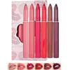 JHzood Matte Lipstick Pencils Set, Velvety Lipstick Lips Pencil, Matte Rotating Pencil Lipstick, Lasting Wear Hydrating Smudge Resistant Lipstick, Makeup Lip Tint Pens For All Skin (B)